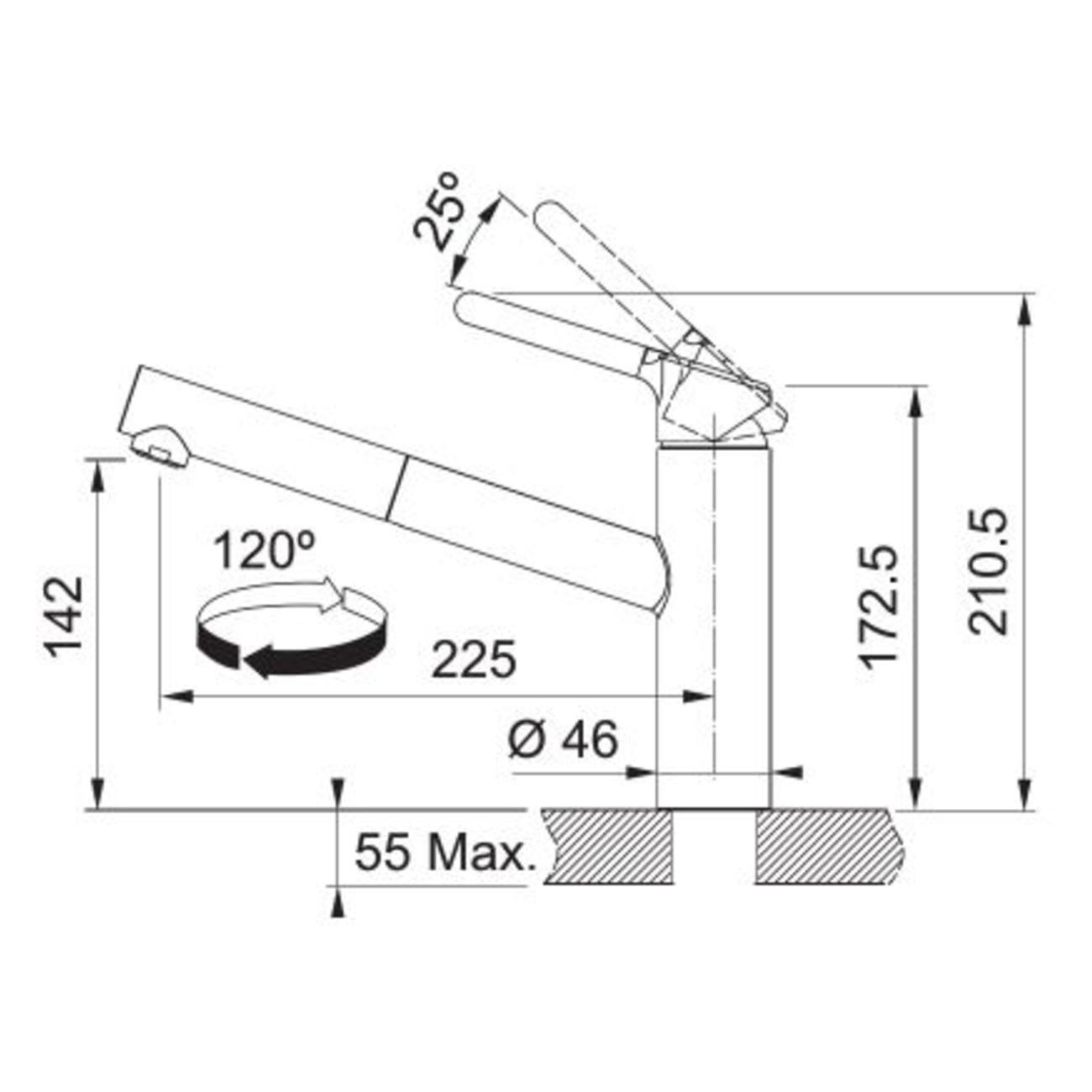 Смеситель Franke Orbit хром