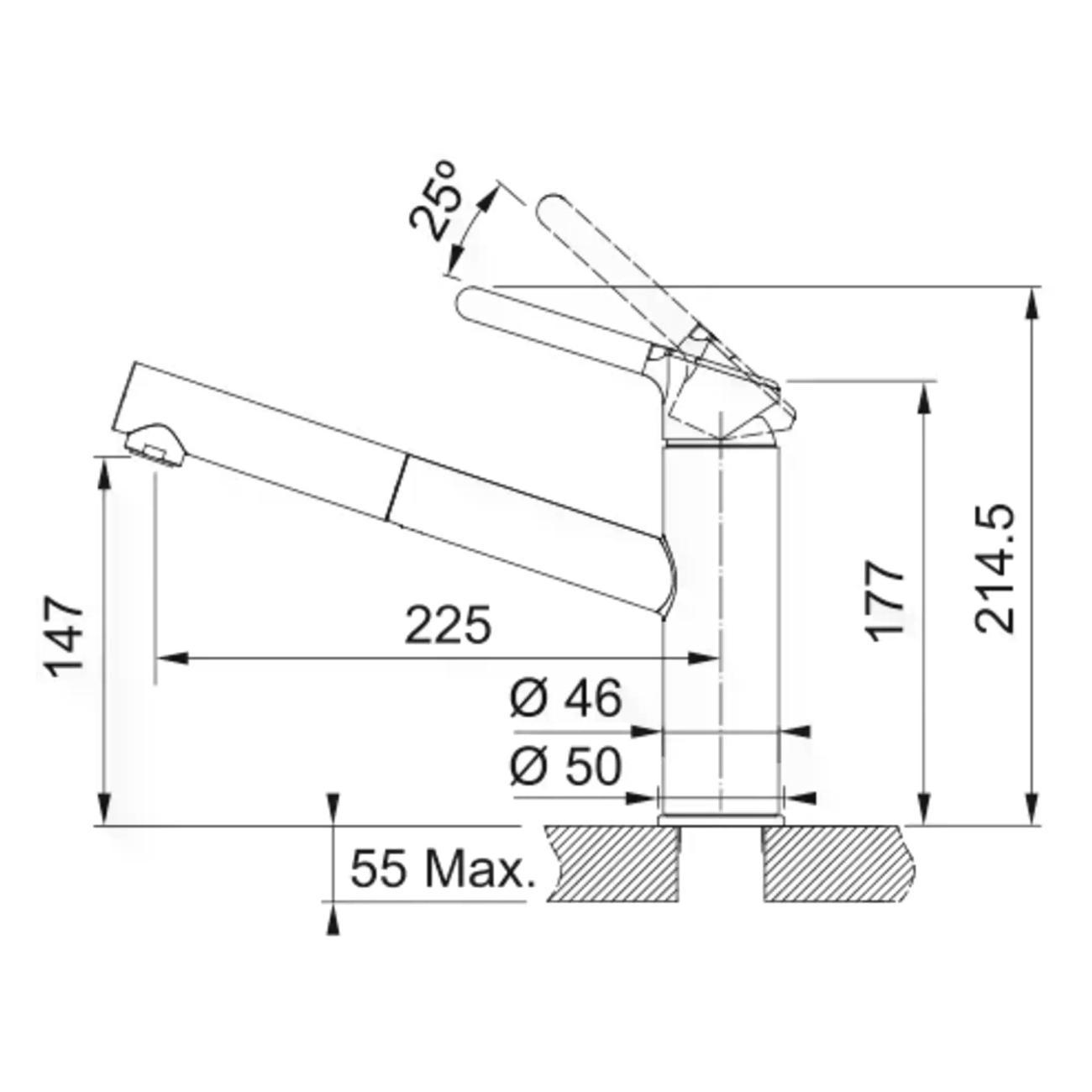 Смеситель Franke Orbit оникс