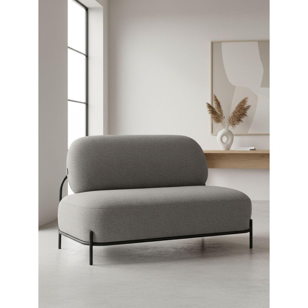 Диван Stool Group Стоун рогожка серый