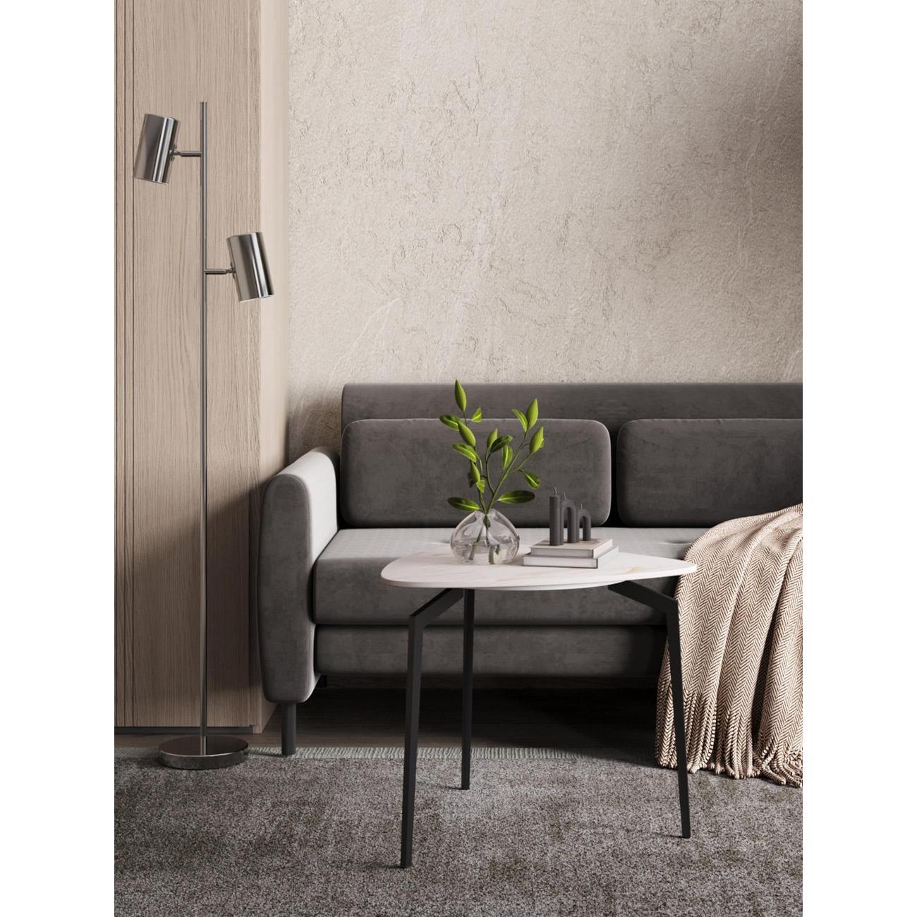 Диван Stool Group прямой Барнаби велюр серый