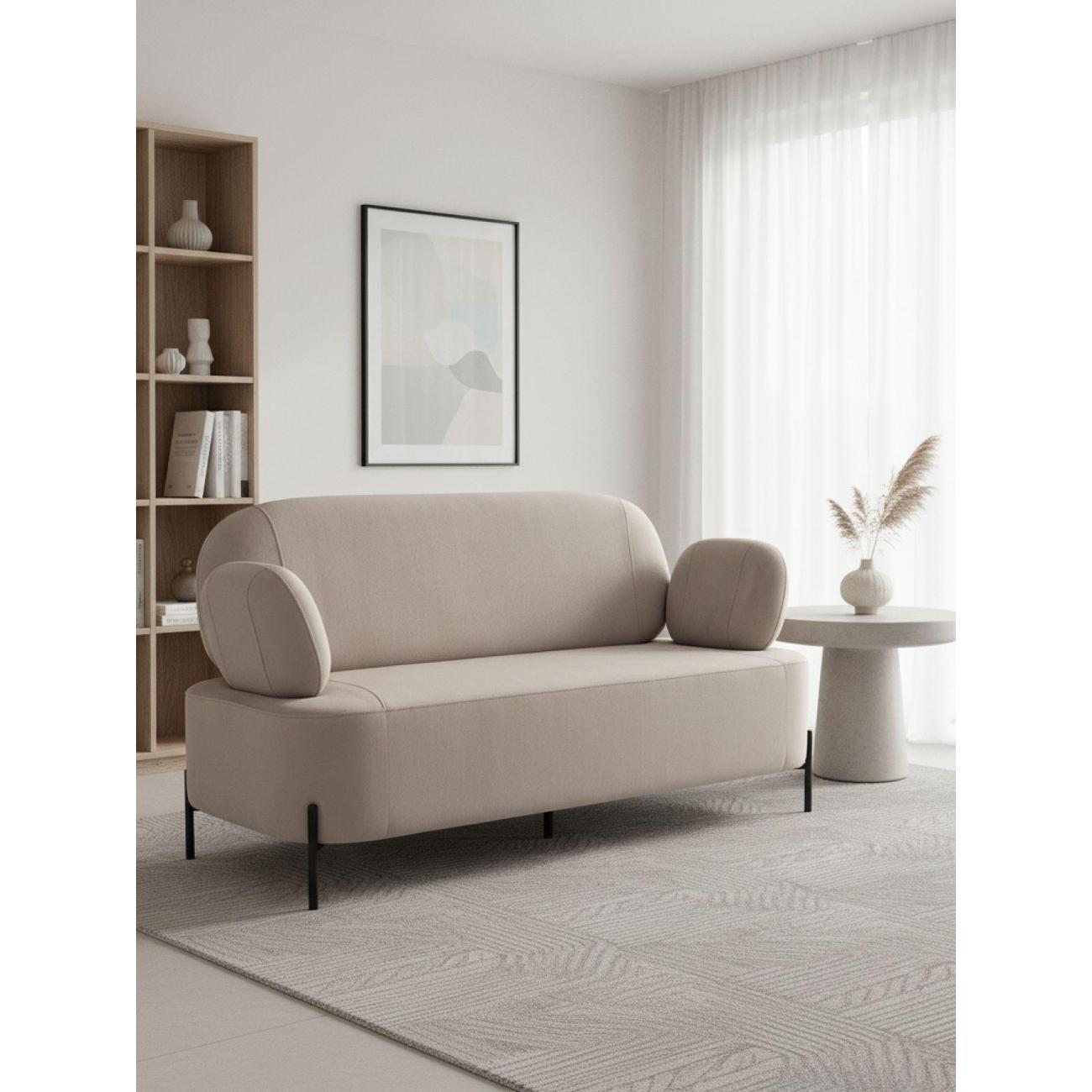 Диван Stool Group Кэнди велюр светло-серый