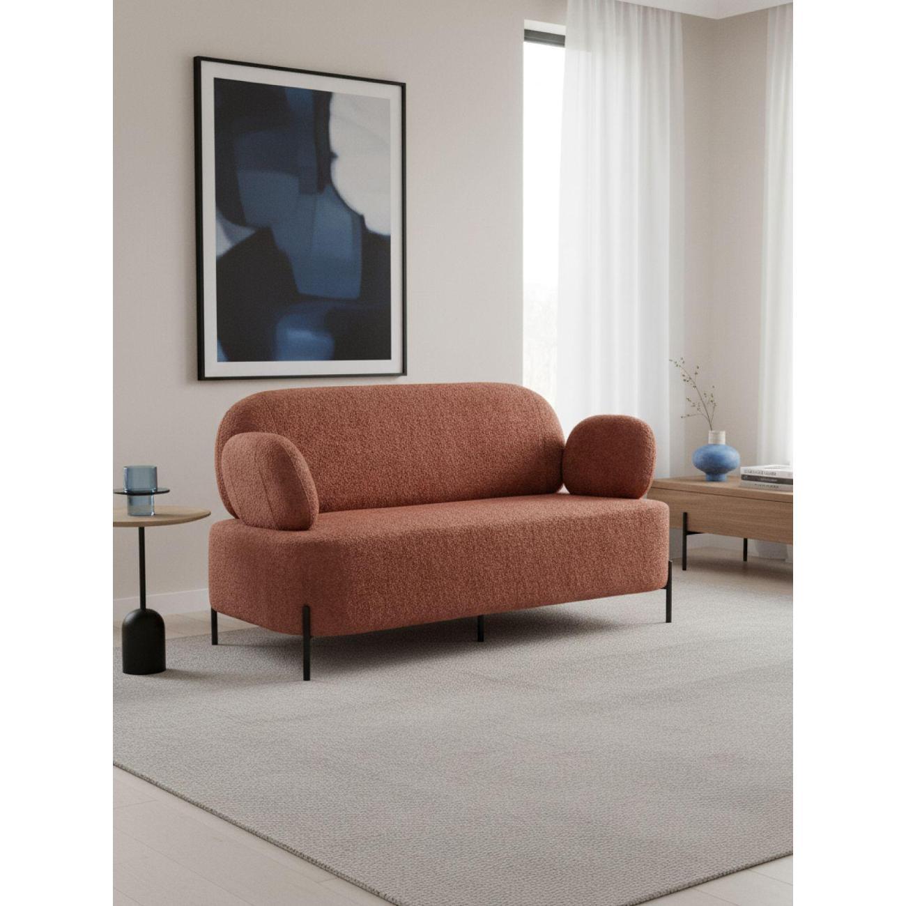 Диван Stool Group Кэнди ткань букле коралловый