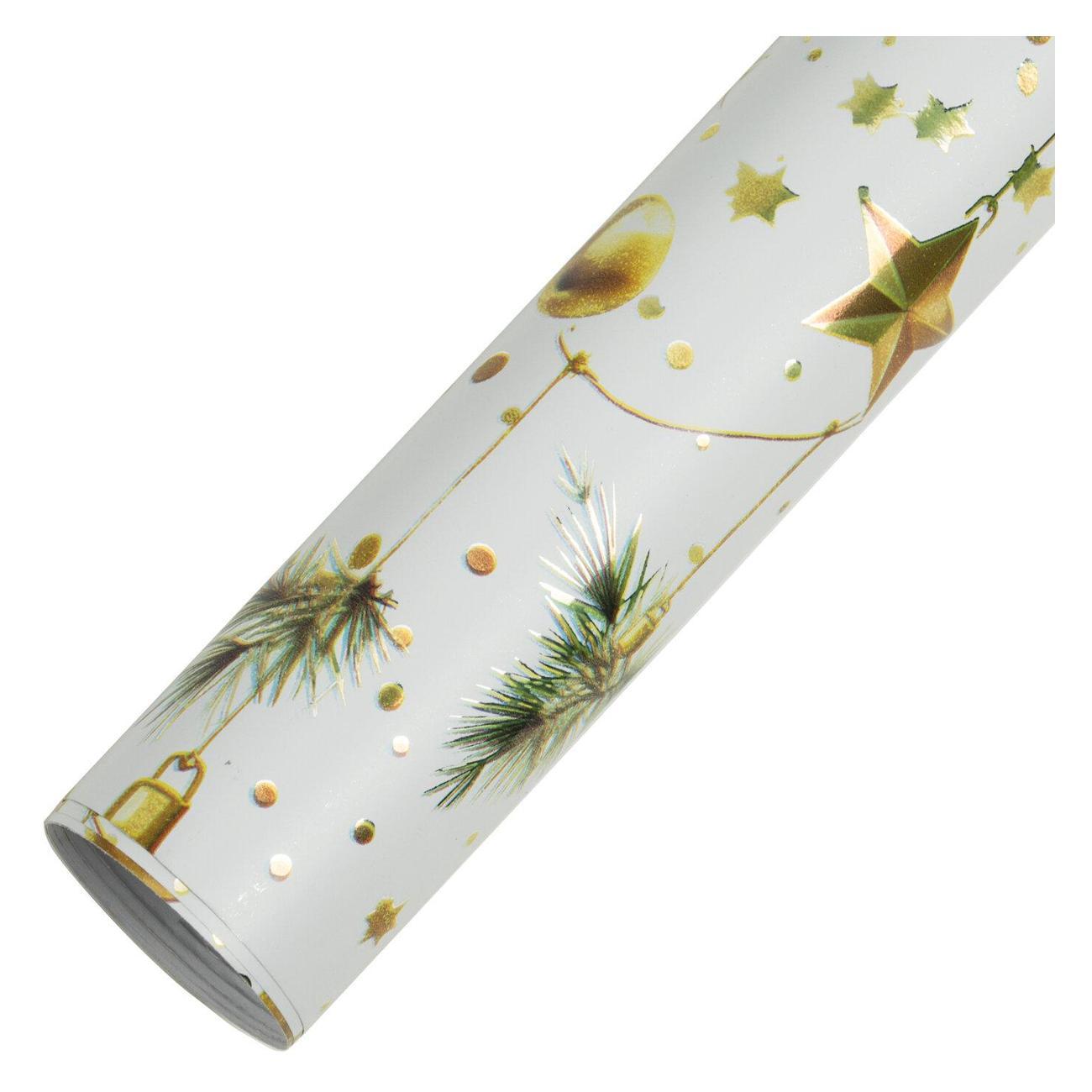 Бумага подарочная Золотая сказка НАБОР НГ 0,7х1м Golden XMAS 3шт