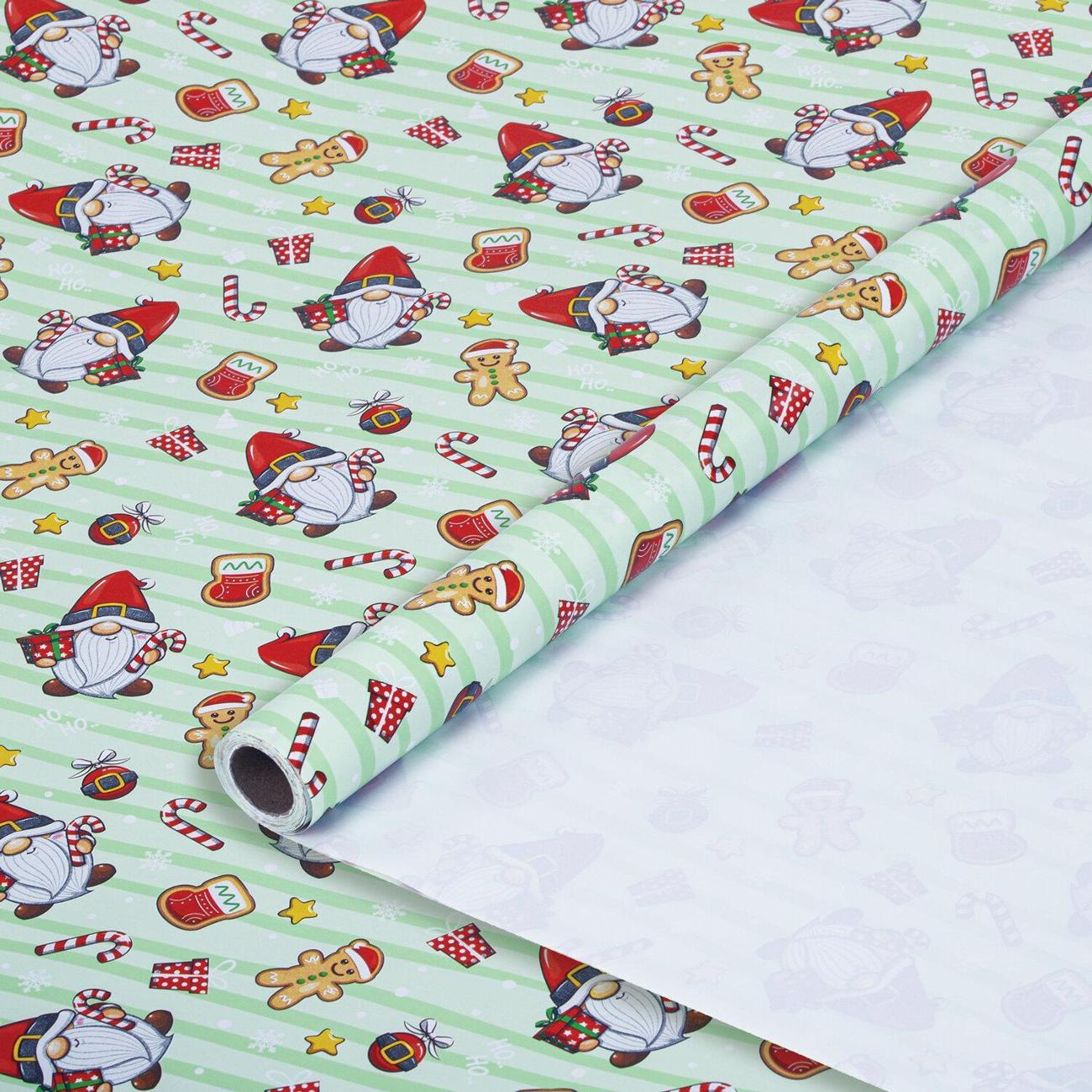 Бумага подарочная Золотая сказка BIG SIZE НГ 0,7х10м Гномики