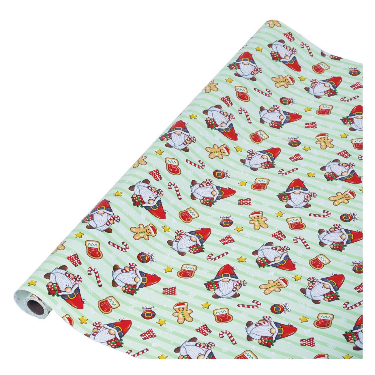 Бумага подарочная Золотая сказка BIG SIZE НГ 0,7х10м Гномики