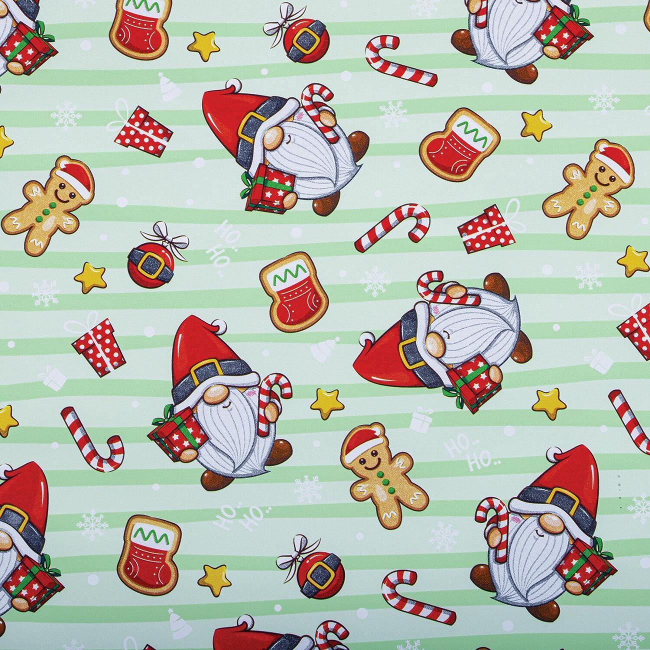 Бумага подарочная Золотая сказка BIG SIZE НГ 0,7х10м Гномики