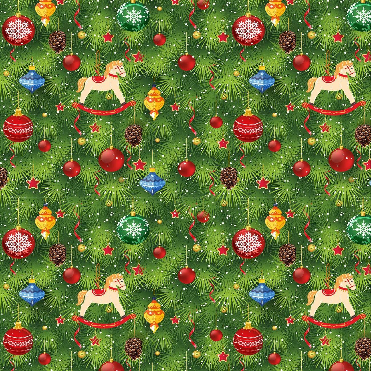 Бумага подарочная Золотая сказка НГ 0,7х1м X-mas toys 3шт