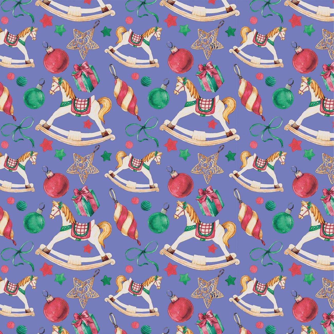 Бумага подарочная Золотая сказка НГ 0,7х1м X-mas toys 3шт