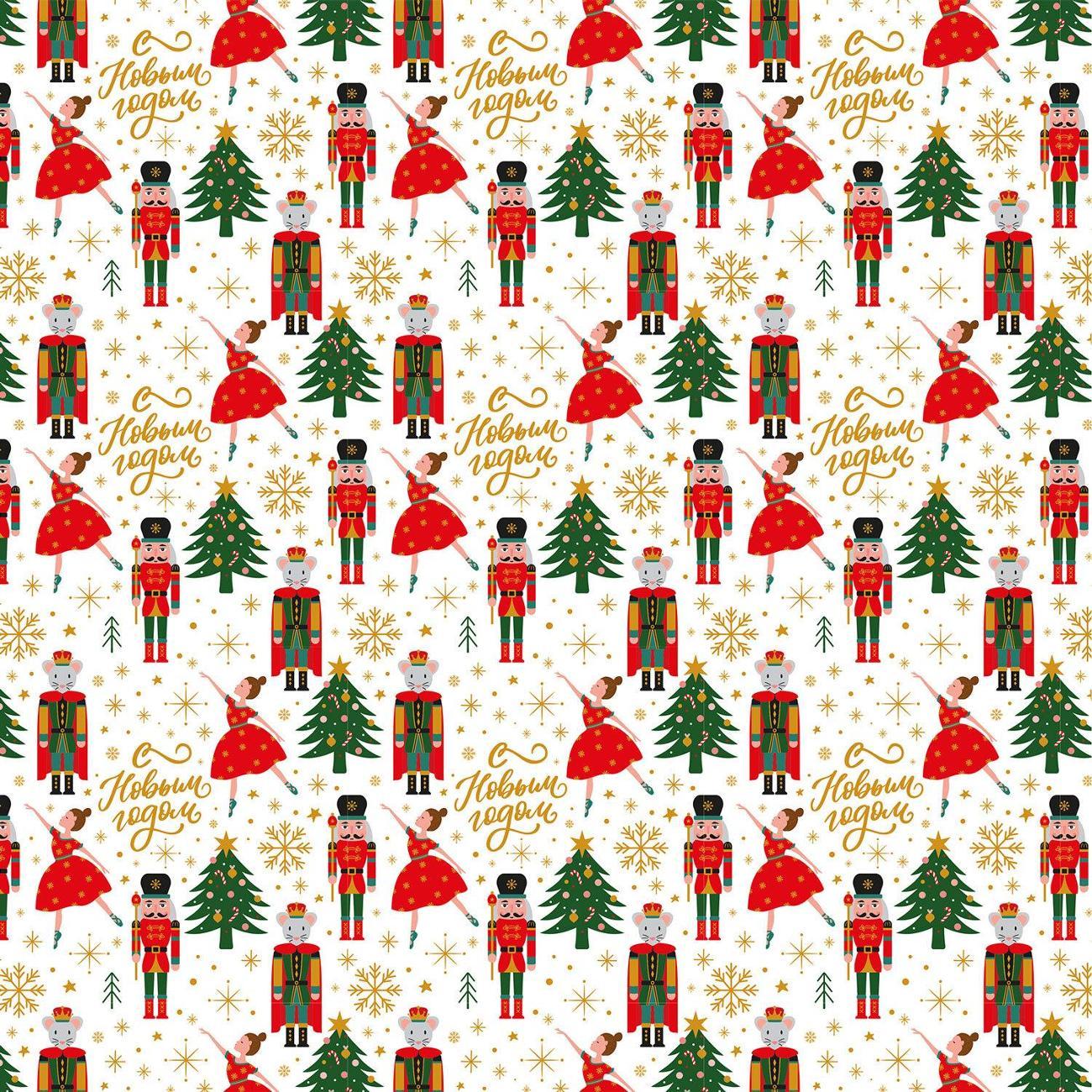 Бумага подарочная Золотая сказка НГ 0,7х1м Winter Dreams 3шт