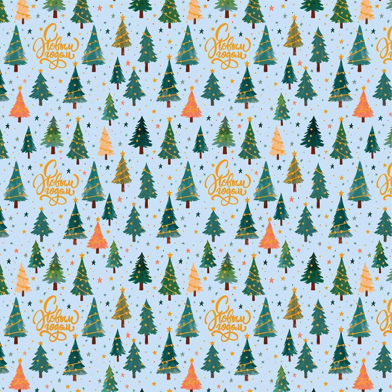 Бумага подарочная Золотая сказка НГ 0,7х1м Frosty 3шт