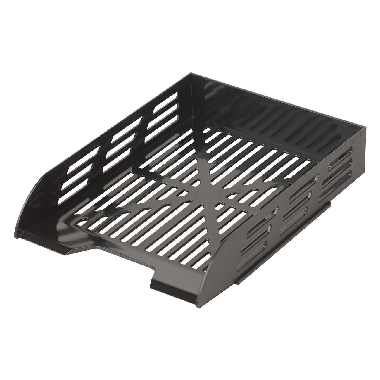 Лоток канцелярский Brauberg 330х245х65 мм, черный, 239011 фото