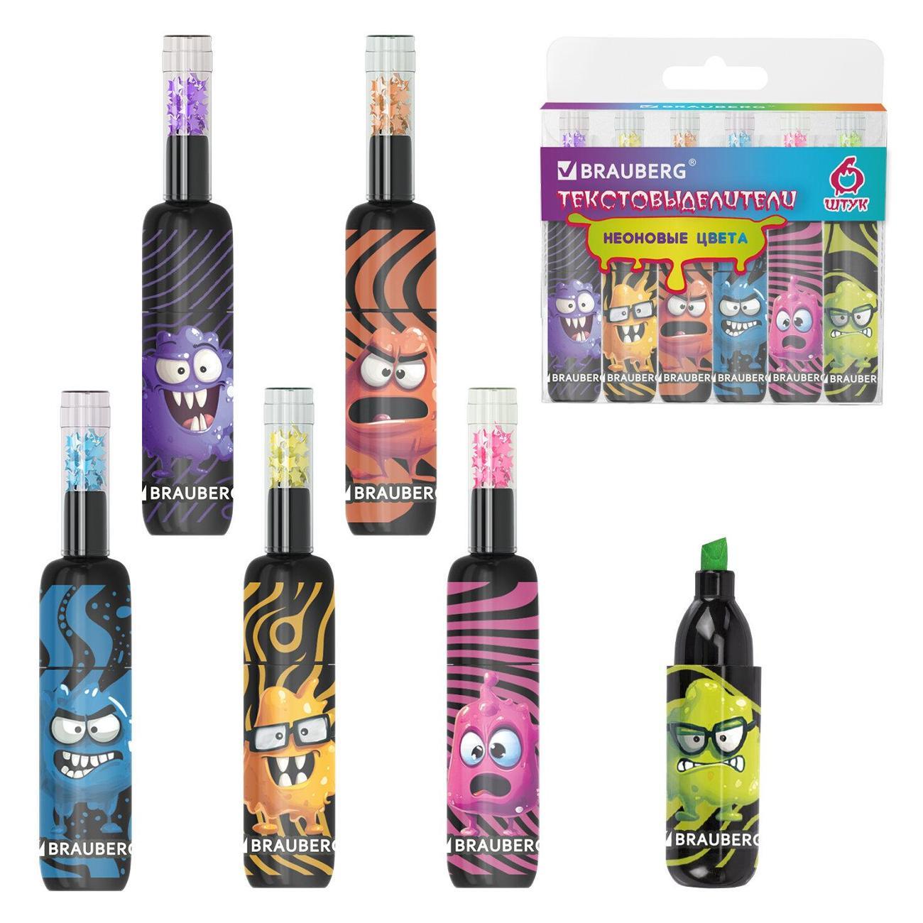 Текстовыделитель Brauberg Brg Монстрики 6 Цветов