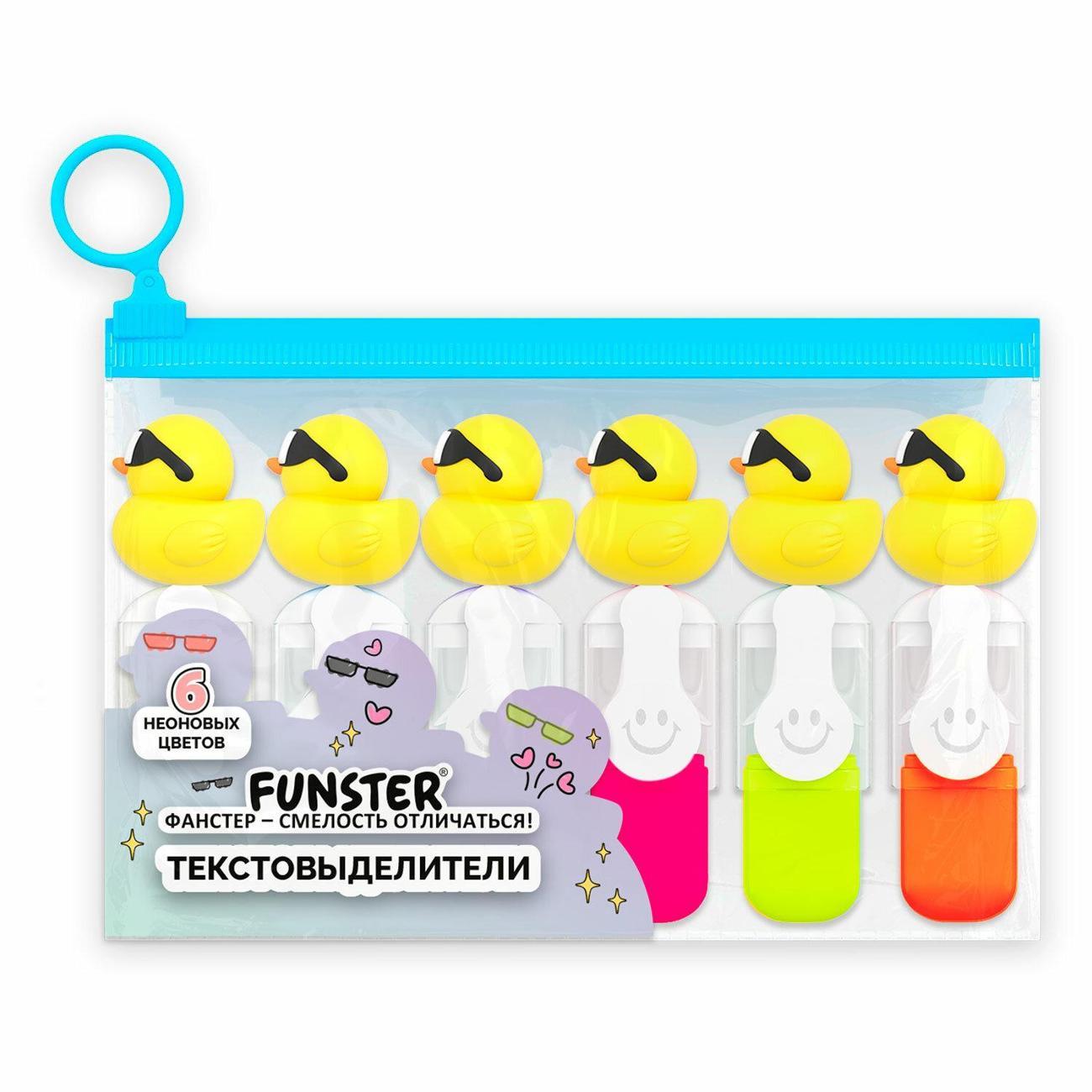 Текстовыделитель Brauberg Funster Крутые Утята Неон 6 Цв