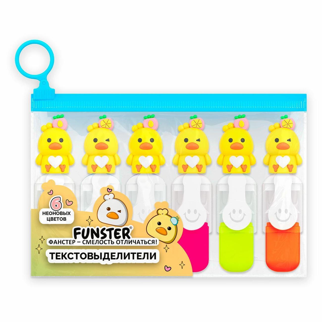 Текстовыделитель Brauberg Funster Цыплята Неон 6 Цветов
