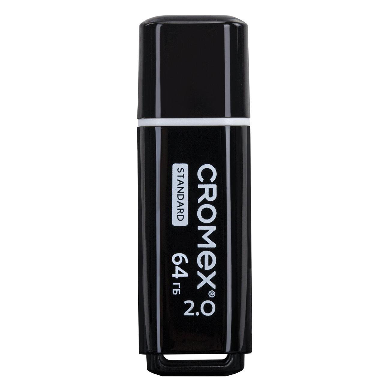 Карта памяти CROMEX 64GB Standard USB 2.0, черный, 514160