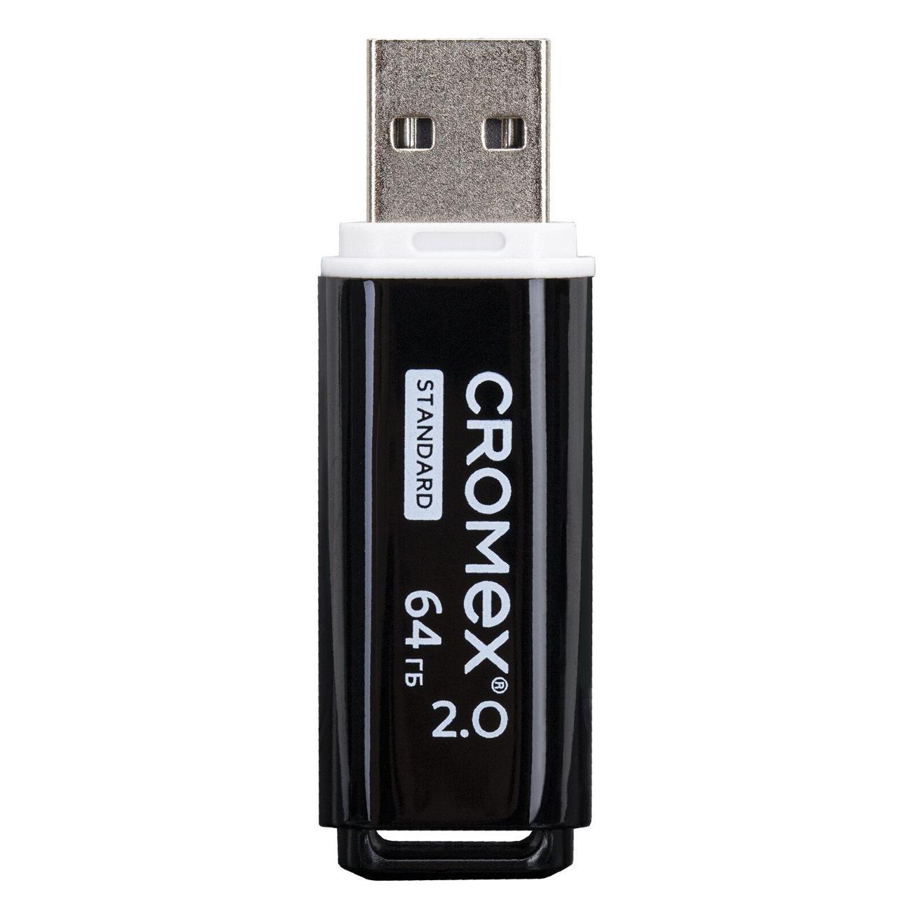 Карта памяти CROMEX 64GB Standard USB 2.0, черный, 514160