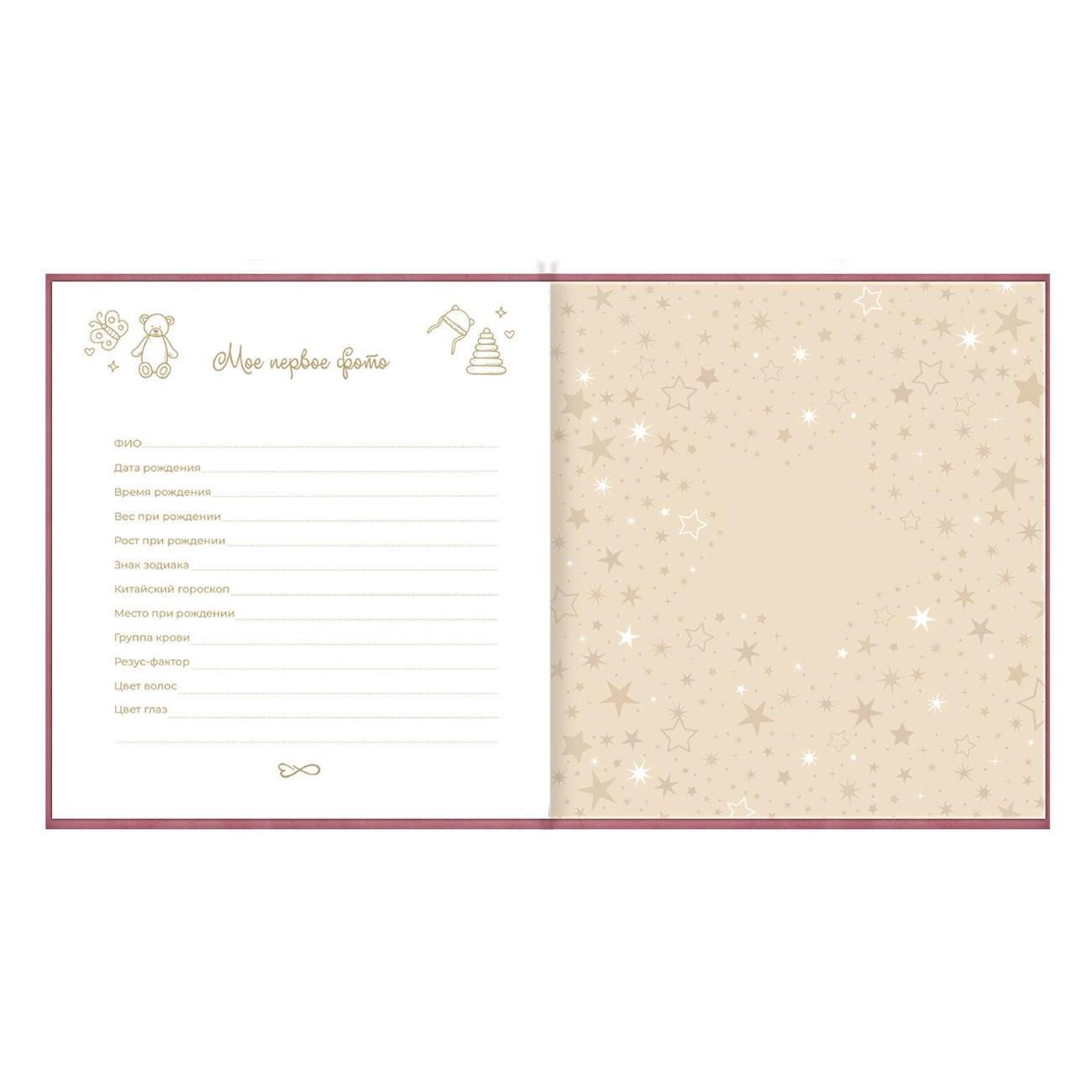 Альбом для фотографий Brauberg 32л 23*25см розовый 391419