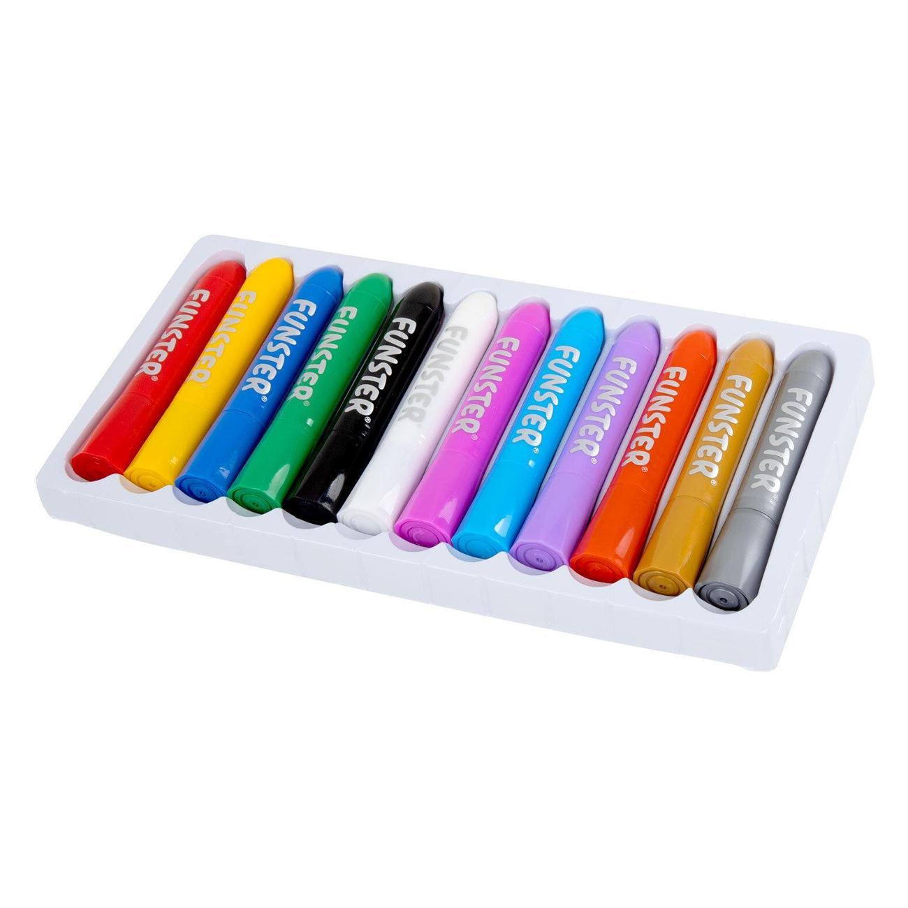 Грим FUNSTER 12 цветов (10 классических+золото+серебро),10 тр