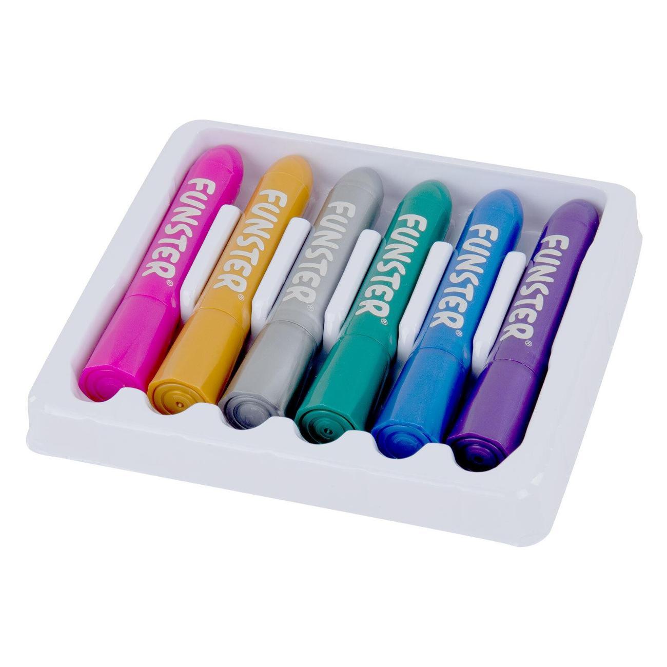 Грим FUNSTER 6 цветов МЕТАЛЛИК, легко смываются, 192574