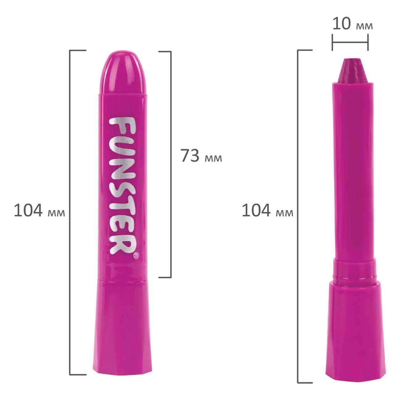 Грим FUNSTER 6 цветов МЕТАЛЛИК, легко смываются, 192574