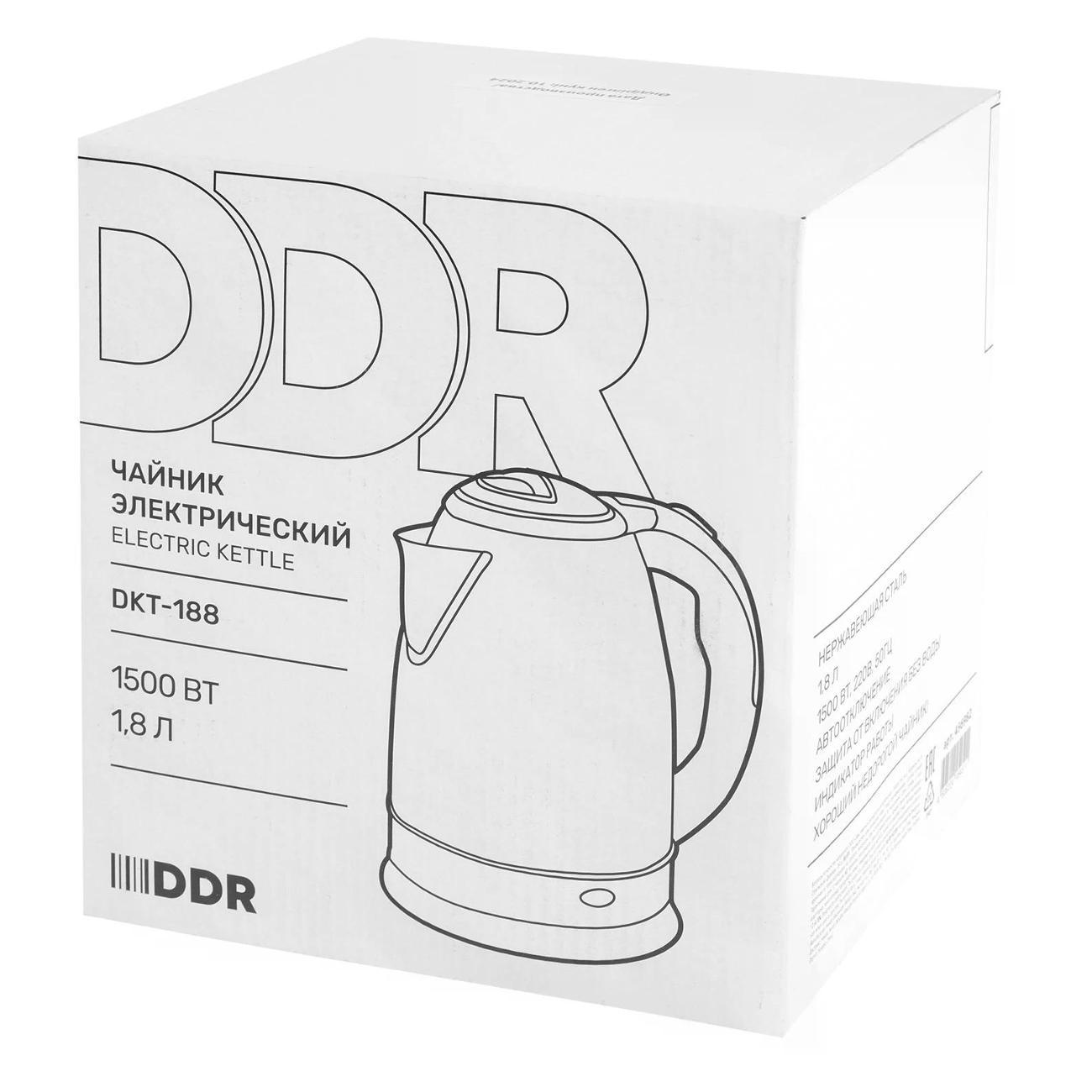 Электрочайник DDR DKT-188 сталь серый