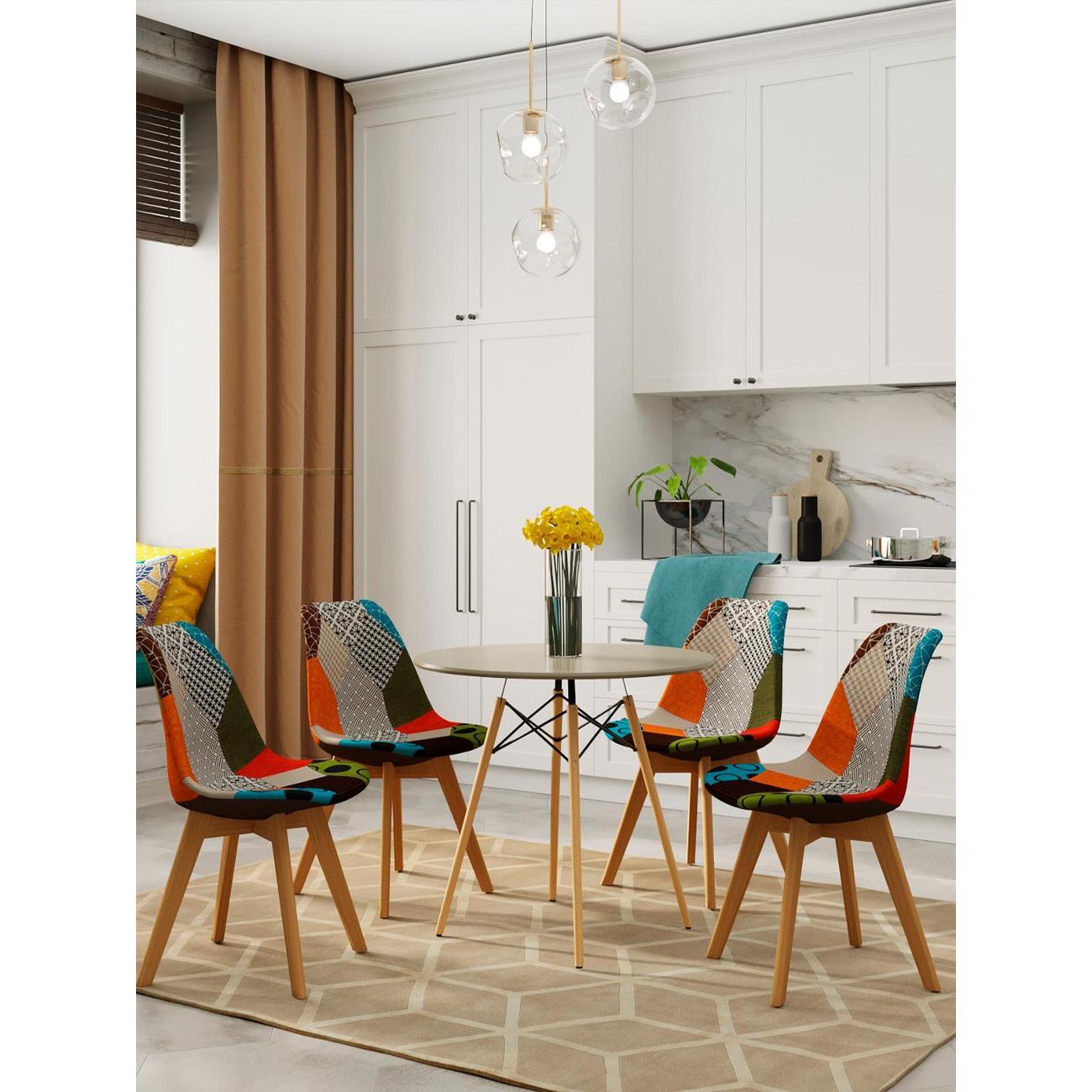 Стул Stool Group для кухни обеденный DSW Style пэчворк