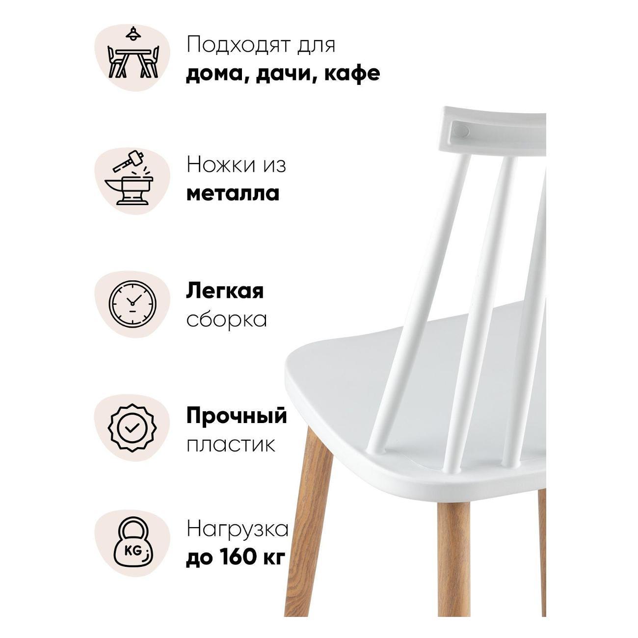 Стул Stool Group для кухни обеденный Морган, пластиковый, белый
