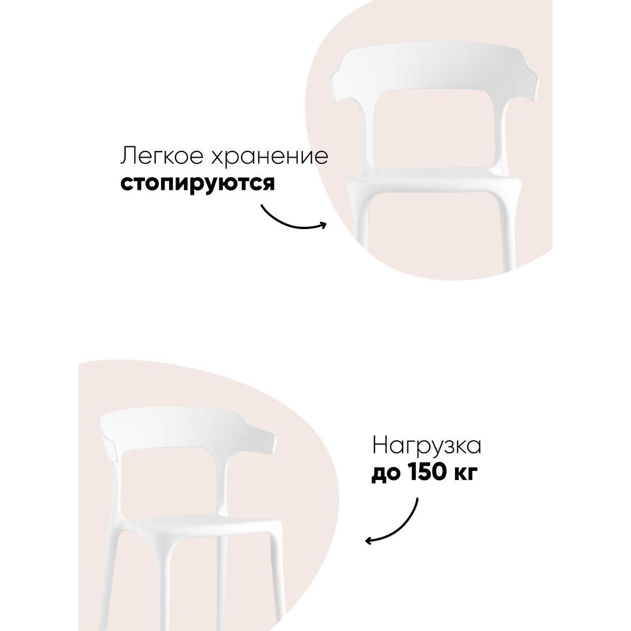 Стул Stool Group для кухни обеденный Neo, пластик белый (комплект