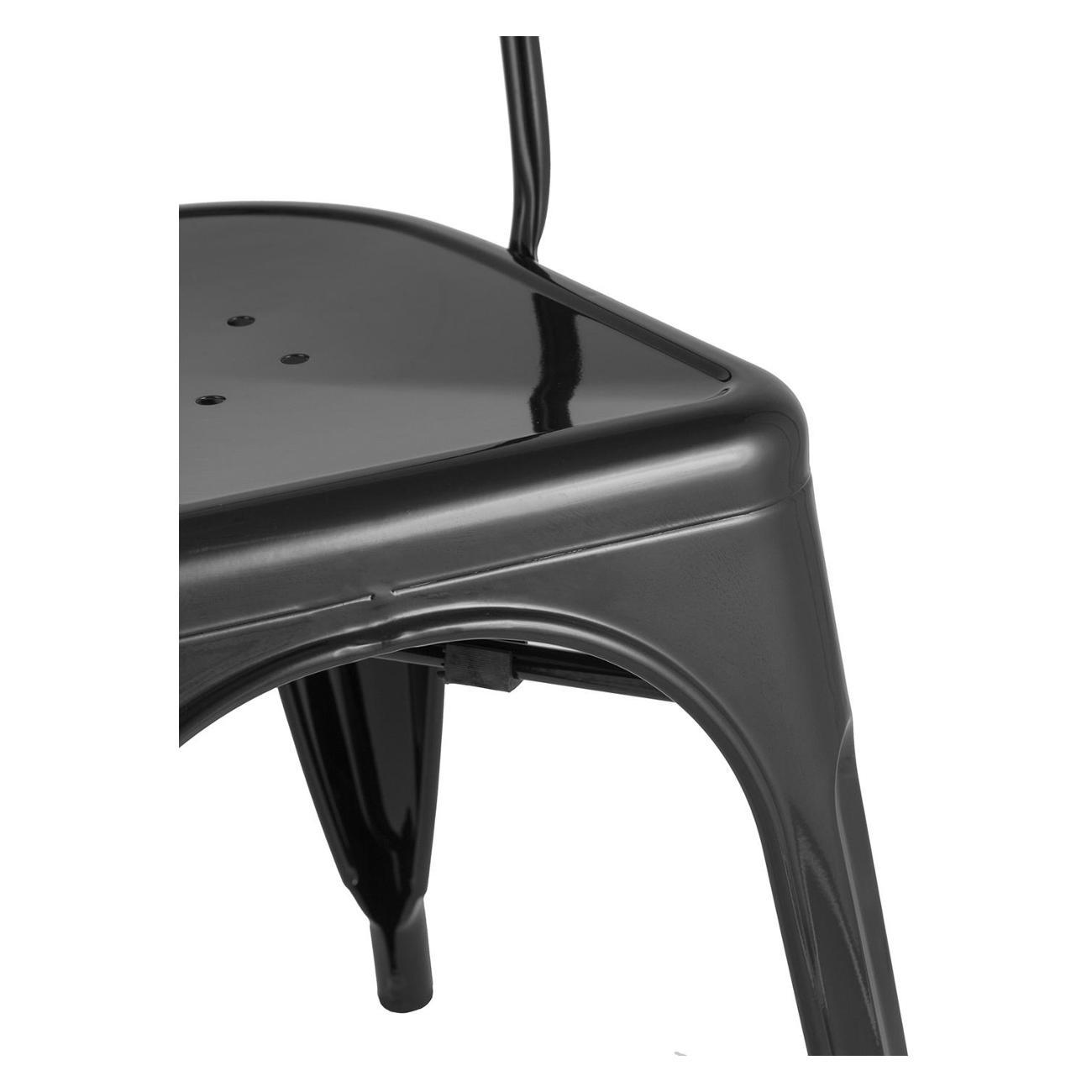 Стул Stool Group для кухни обеденный TOLIX черный глянцевый