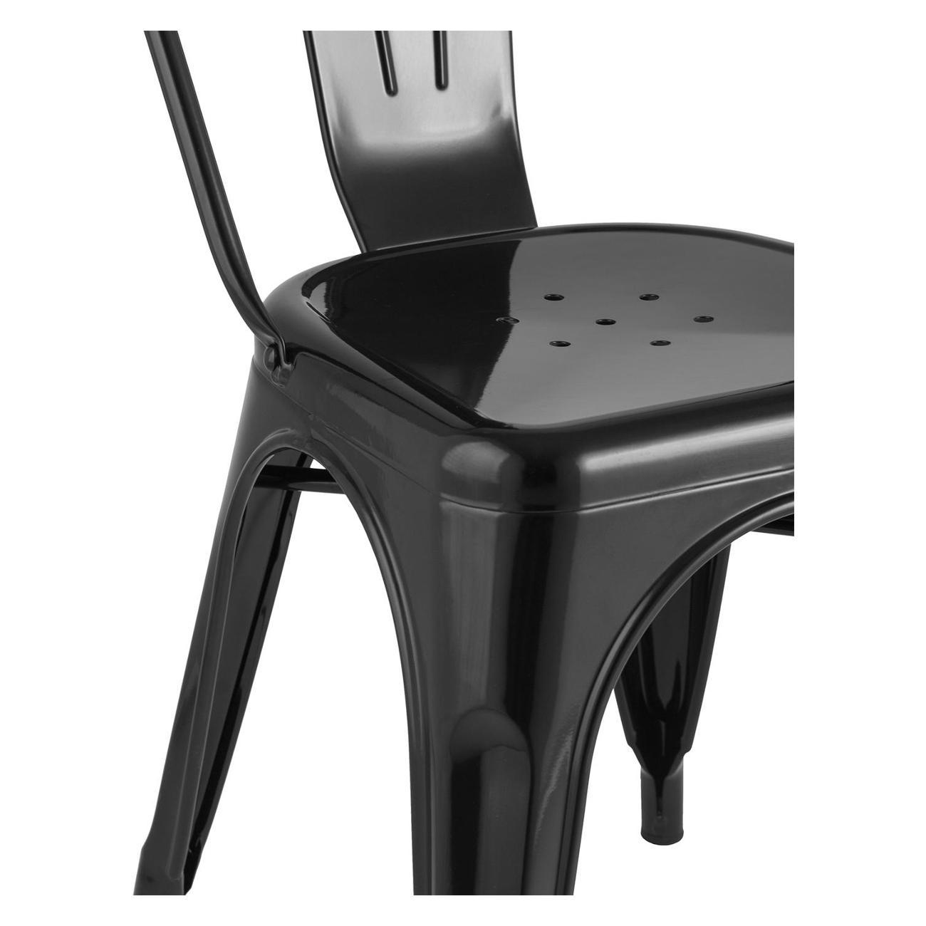 Стул Stool Group для кухни обеденный TOLIX черный глянцевый (комплект 6 стульев)