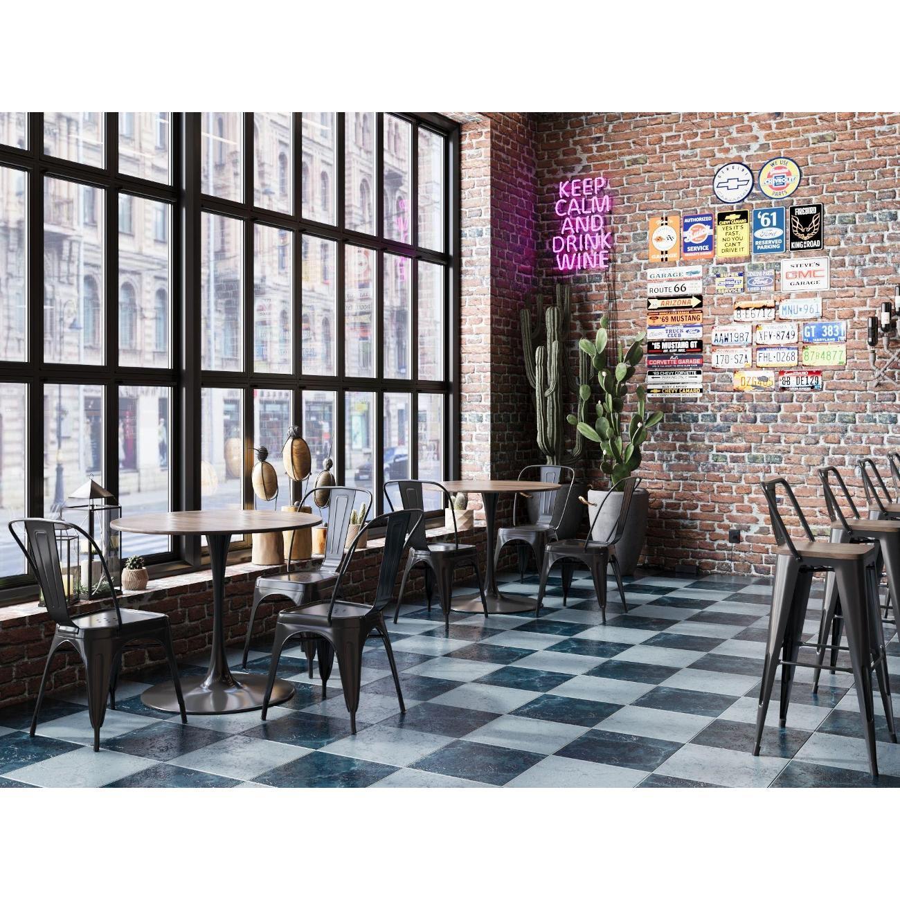 Стул Stool Group для кухни обеденный TOLIX красный глянцевый