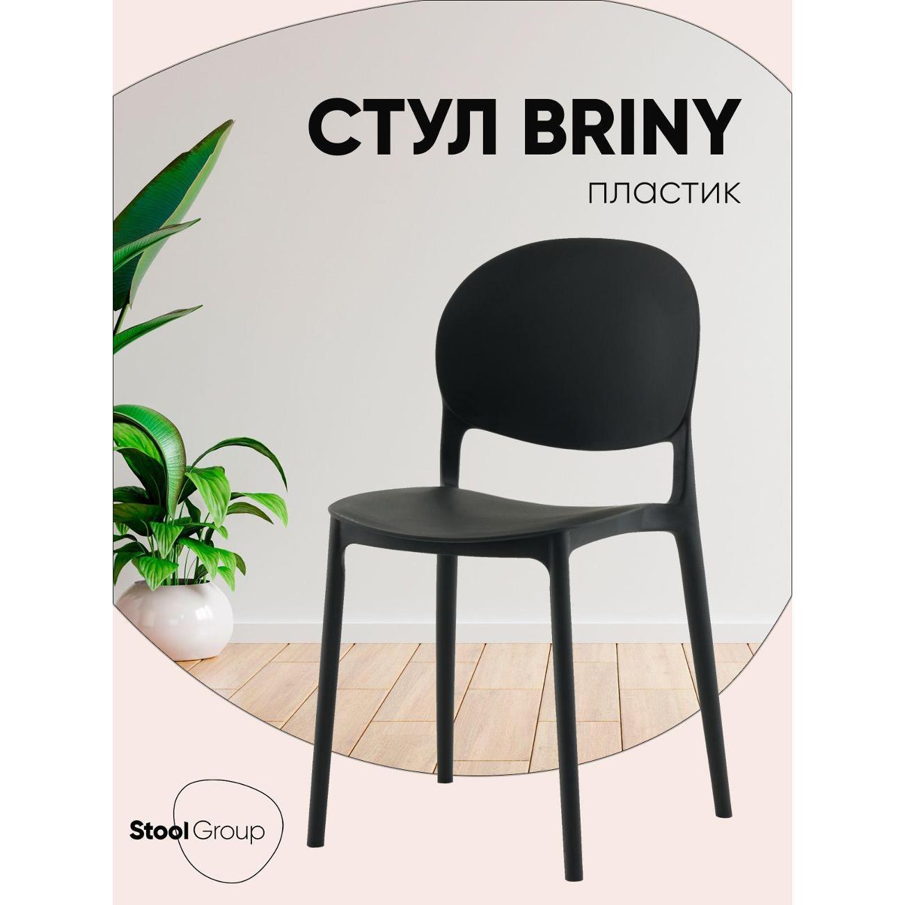 Стул Stool Group для кухни обеденный Briny, пластик черный