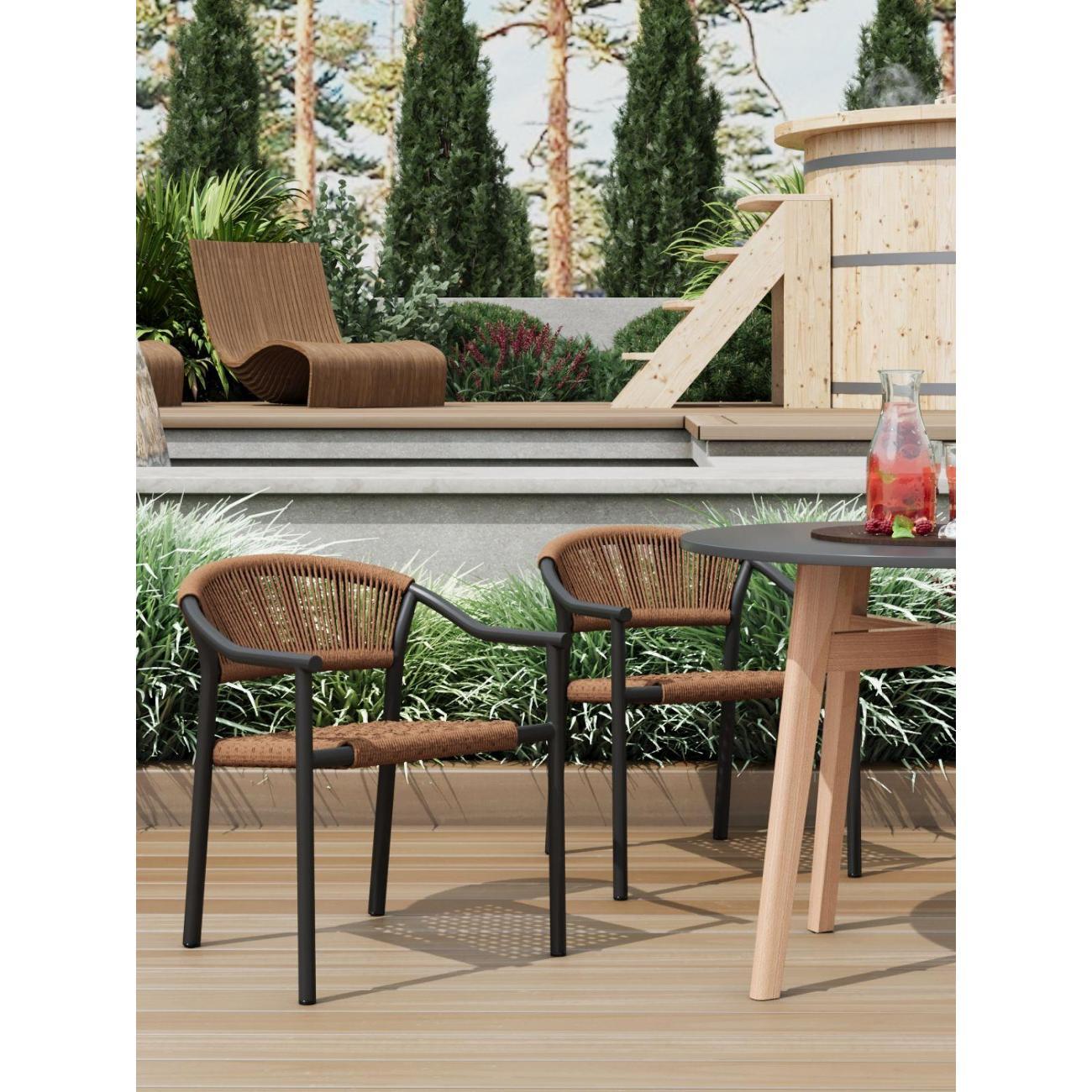 Стул Stool Group для кухни садовый обеденный Syna, светло-коричневый