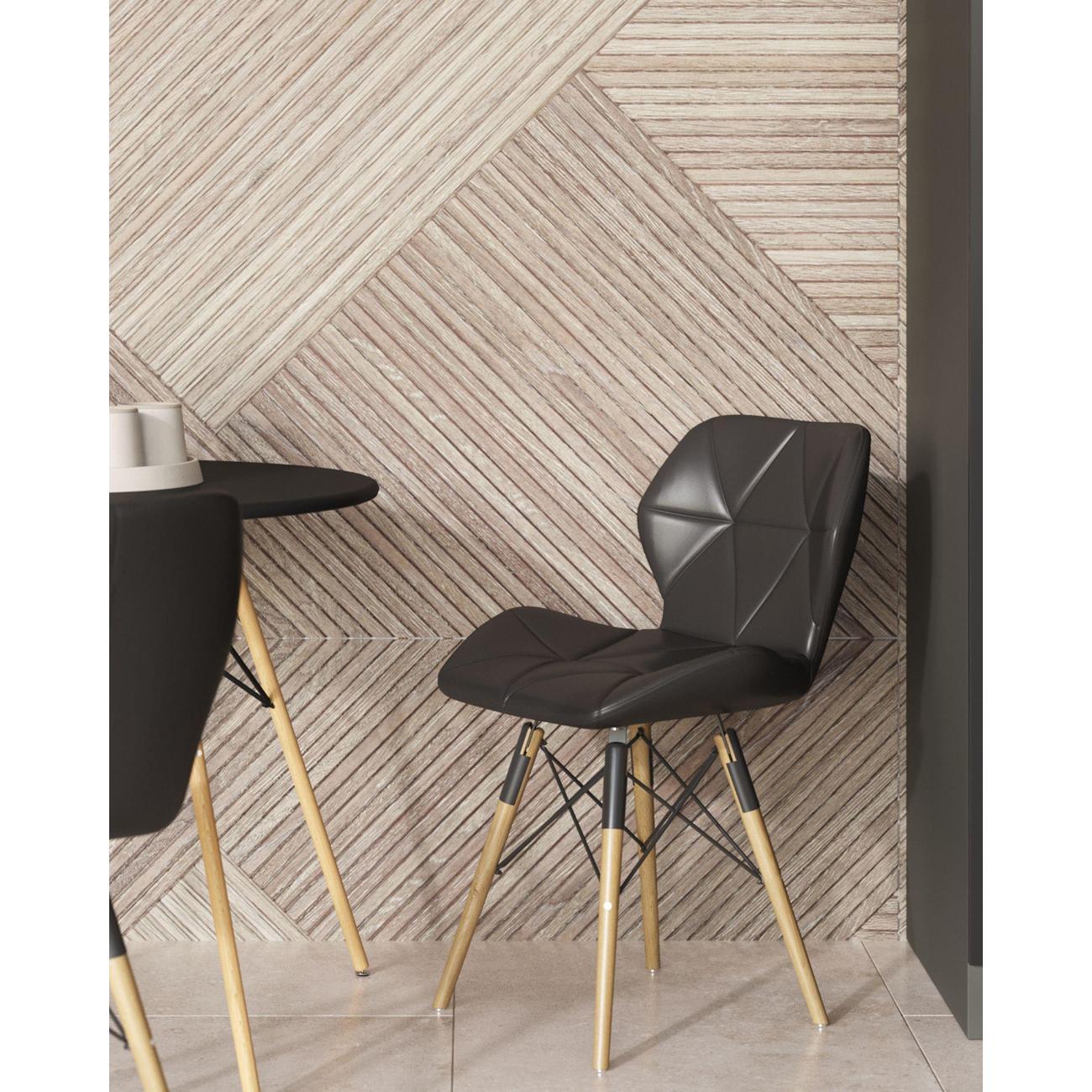 Стул Stool Group для кухни обеденный Бон, экокожа, черный (комплект 4 стула)