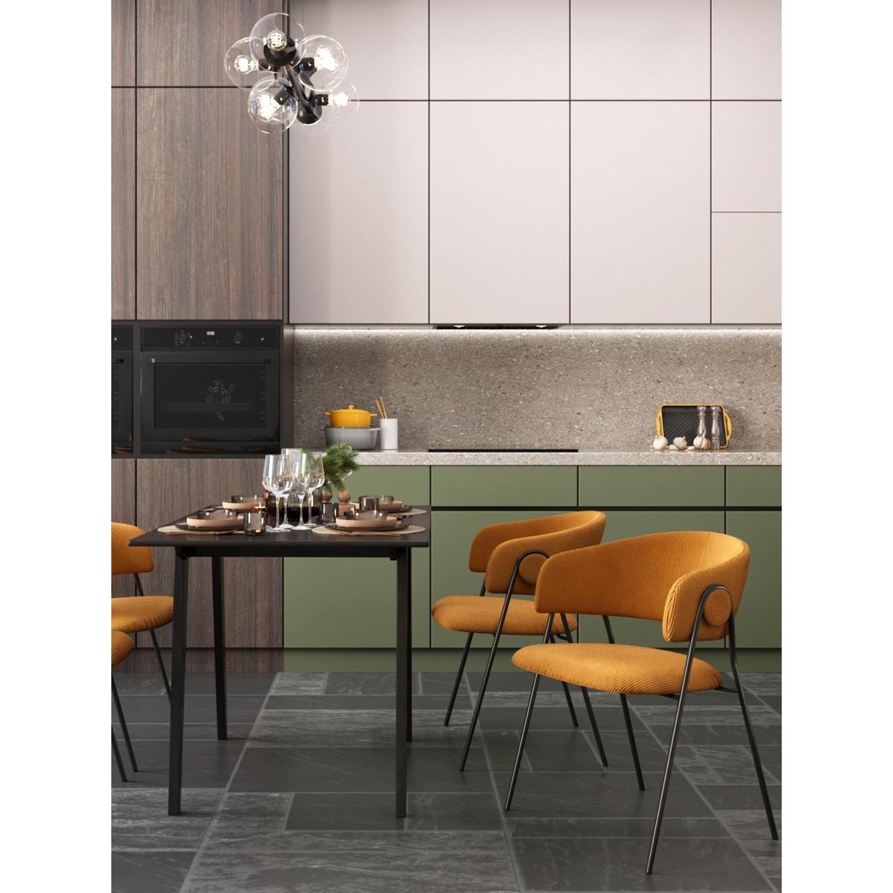 Стул Stool Group для кухни обеденный Колин, вельвет горчичный