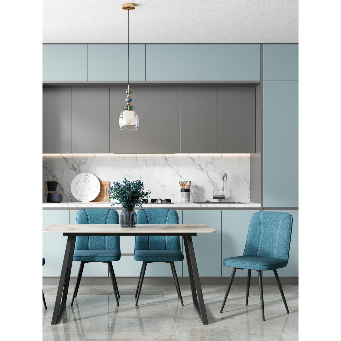 Стул Stool Group для кухни обеденный Hedd, серый (комплект 4 стула)