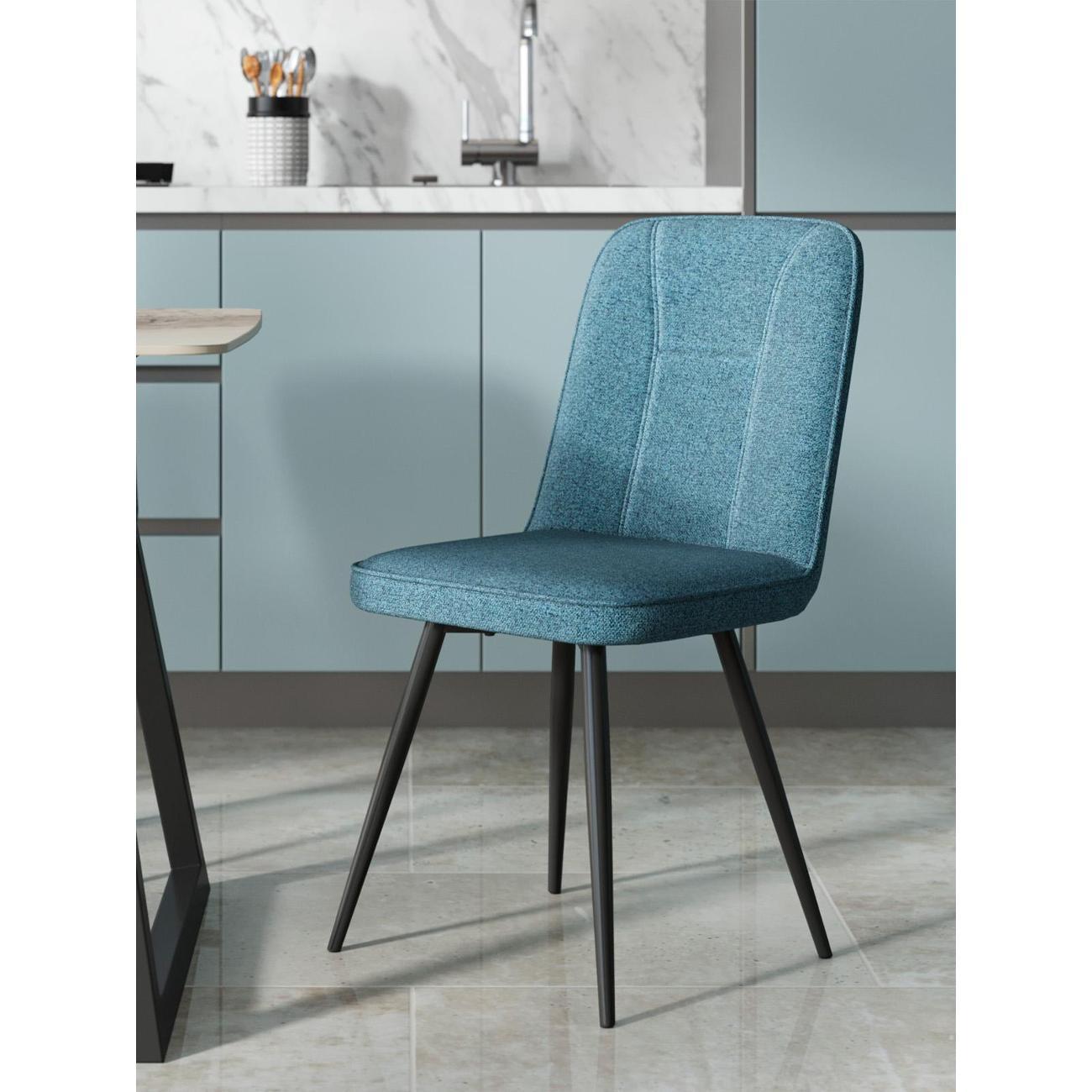 Стул Stool Group для кухни обеденный Hedd, синий (комплект 4 стула)