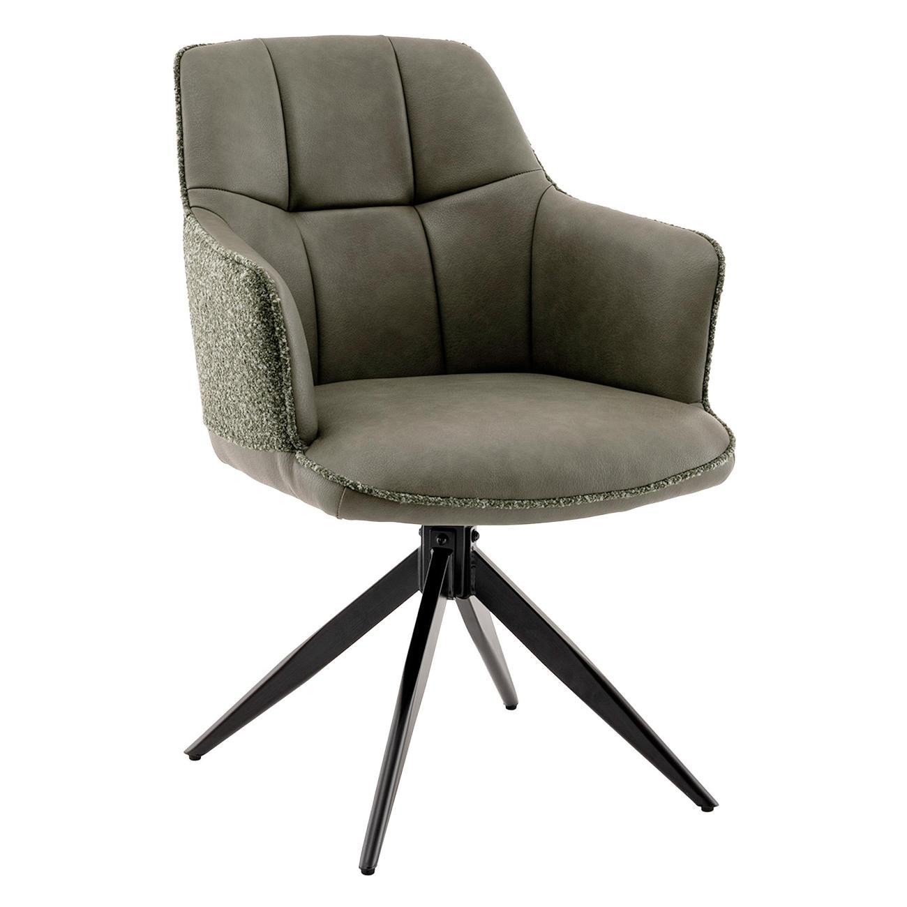 Стул Stool Group для кухни обеденный Naya, зеленый, экокожа, букле