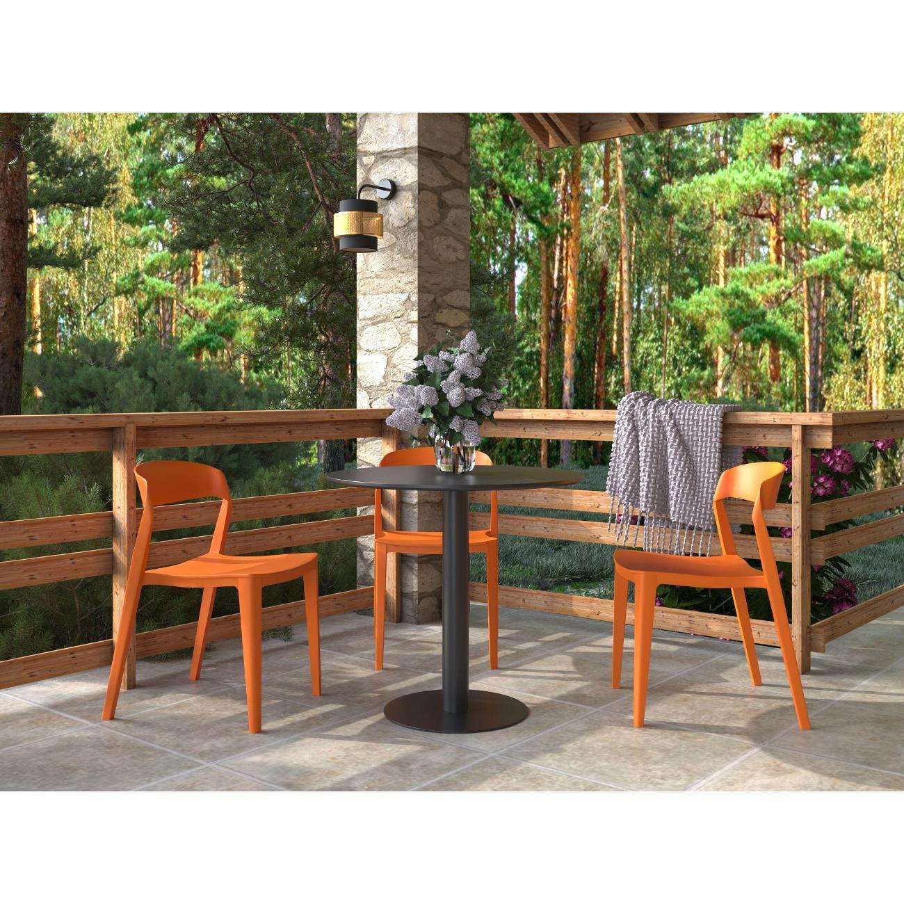 Стул Stool Group для кухни обеденный Moris, пластик черный