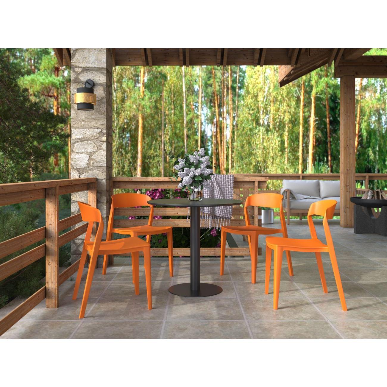 Стул Stool Group для кухни обеденный Moris, пластик черный