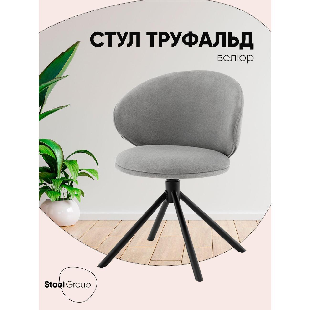 Стул Stool Group Труфальд велюр светло-серый фото