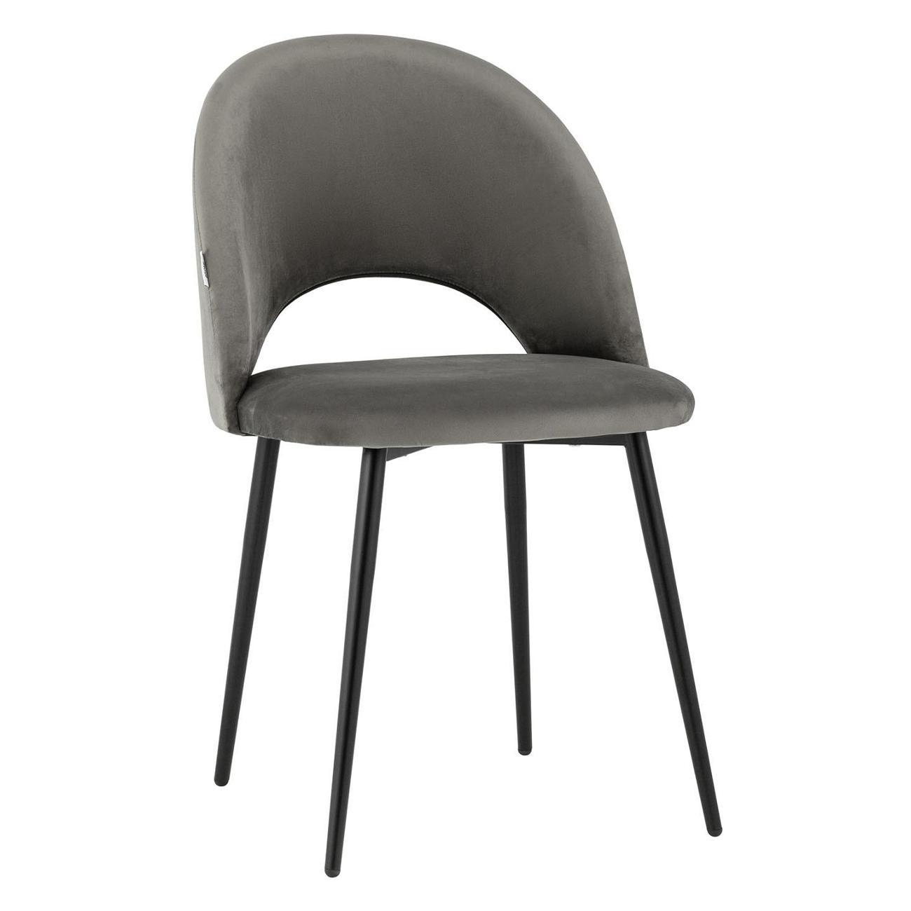 Стул Stool Group для кухни обеденный Меган велюр тёмно-серый (комплект 2 стула)