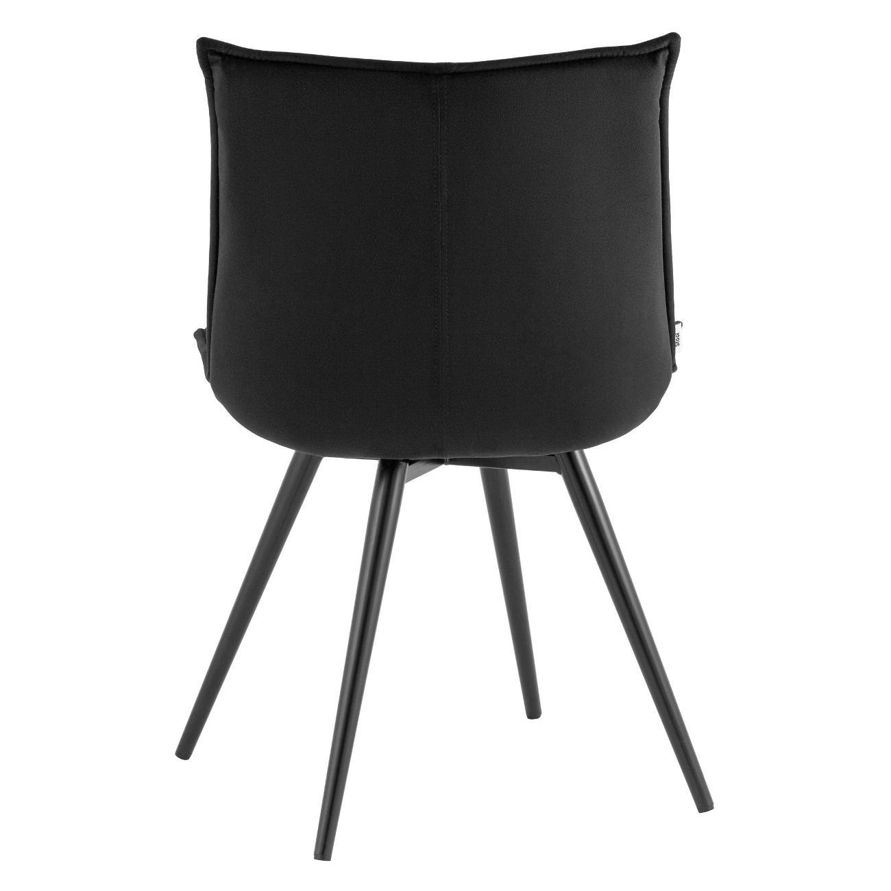 Стул Stool Group для кухни вращающийся Робб велюр черный