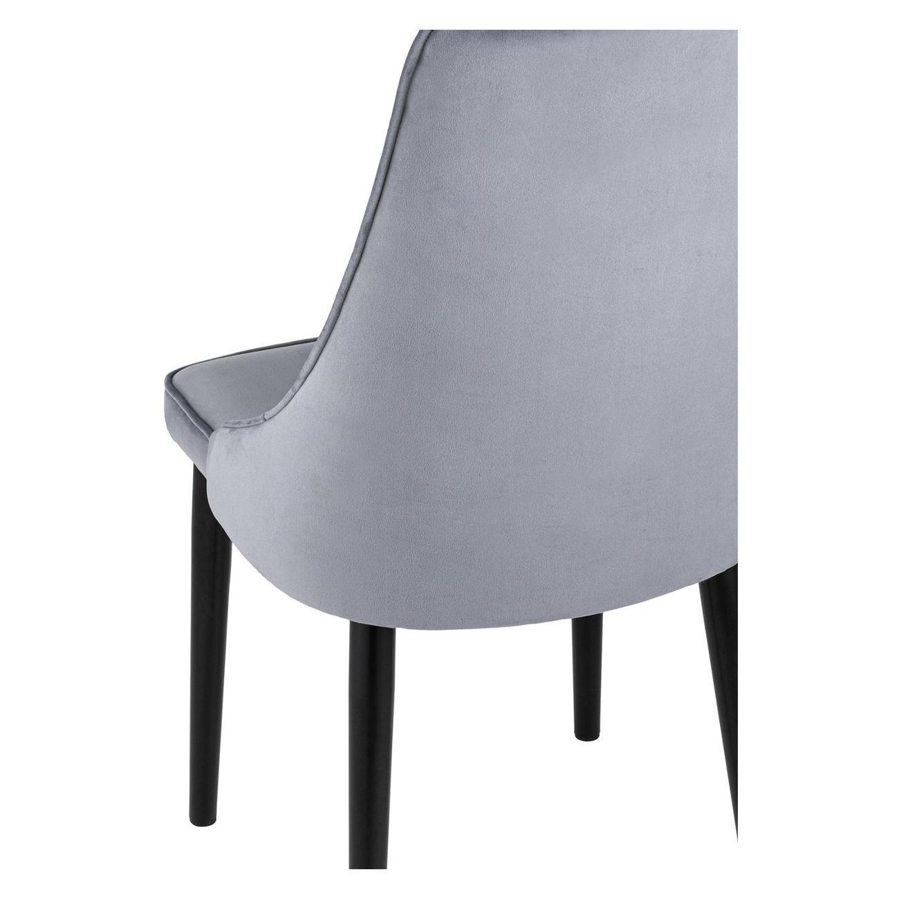 Стул Stool Group для кухни обеденный Версаль велюр серый (комплект 2 стула)