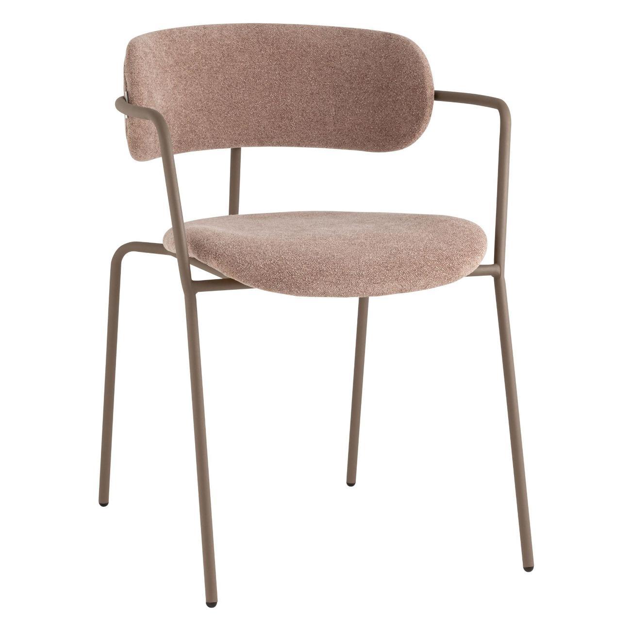 Стул Stool Group для кухни обеденный Дженни букле бежевый каркас бежево-серый матовый