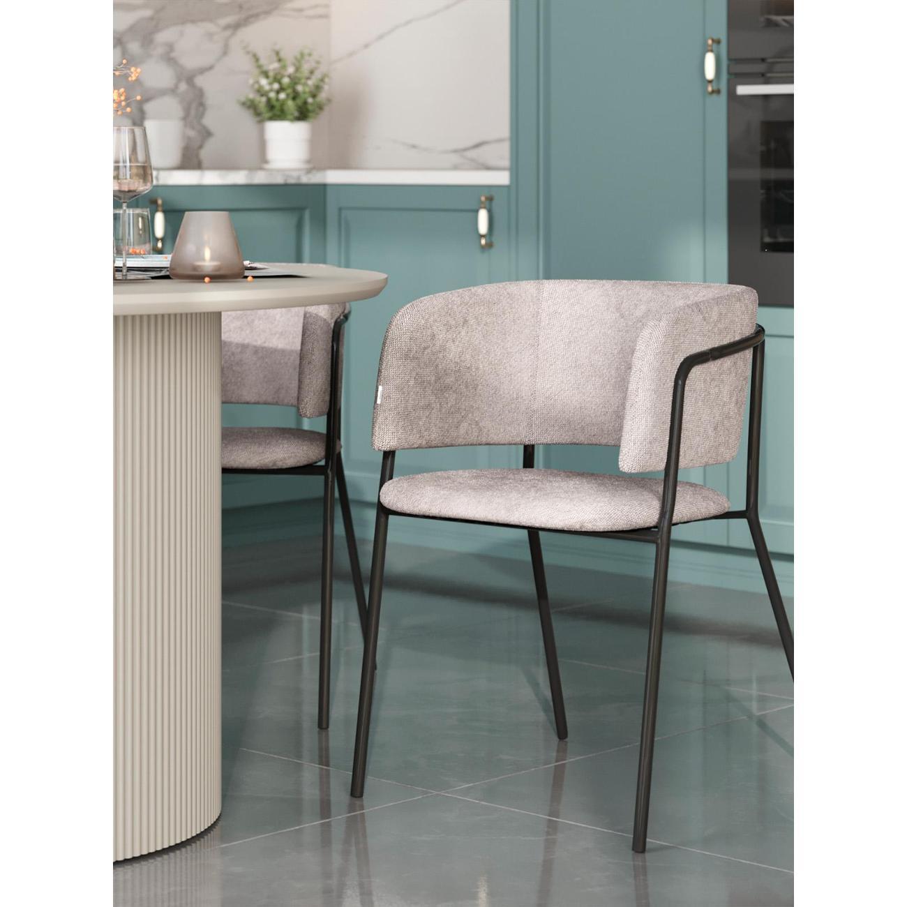 Стул Stool Group для кухни обеденный Нэлли New, буклированный велюр терракотовый