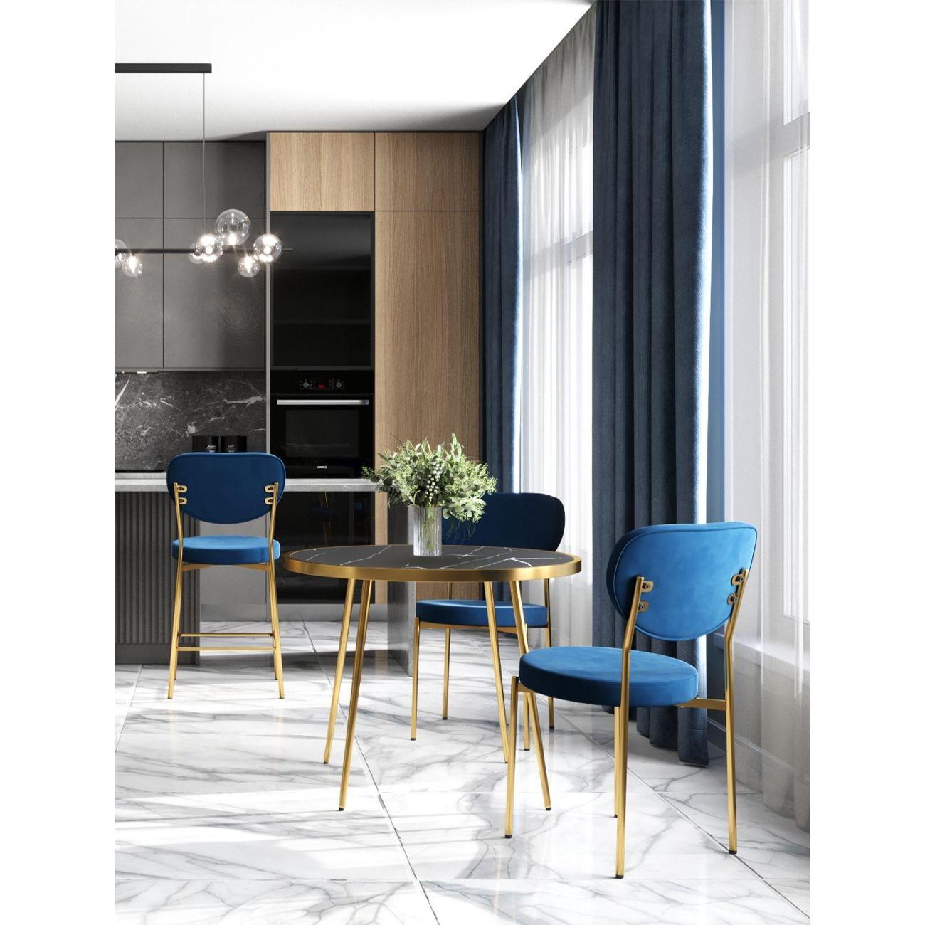 Стул Stool Group для кухни обеденный Барбара, ткань ч/б (комплект