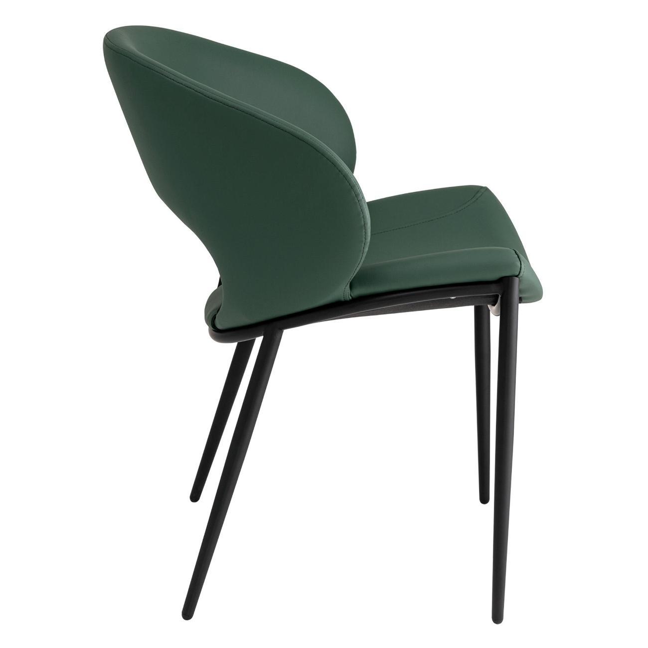 Стул Stool Group для кухни обеденный Вивьен экокожа зеленый