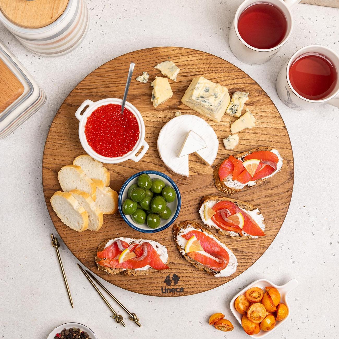 Поднос Uneca 45см дерево дуб ДРВ-28/1