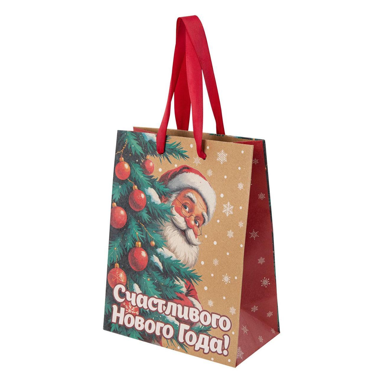 Пакет упаковочный Золотая сказка НГ крафт 23х18х10см Зимнее волшебство